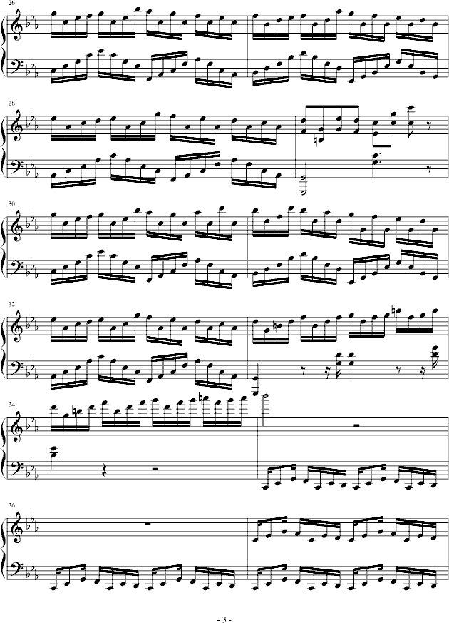 克罗地亚狂想曲-(完整版)-钢琴谱(钢琴曲)-马克西姆3