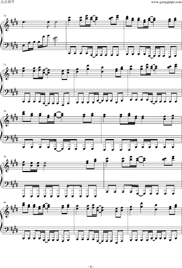 Rage Your Dream 头文字D结尾钢琴完整版动画片-钢琴谱(钢琴曲)-影视6