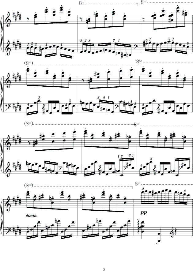 练习曲Op.72 No.1-钢琴谱(钢琴曲)-莫什科夫斯基-Moszkowski5