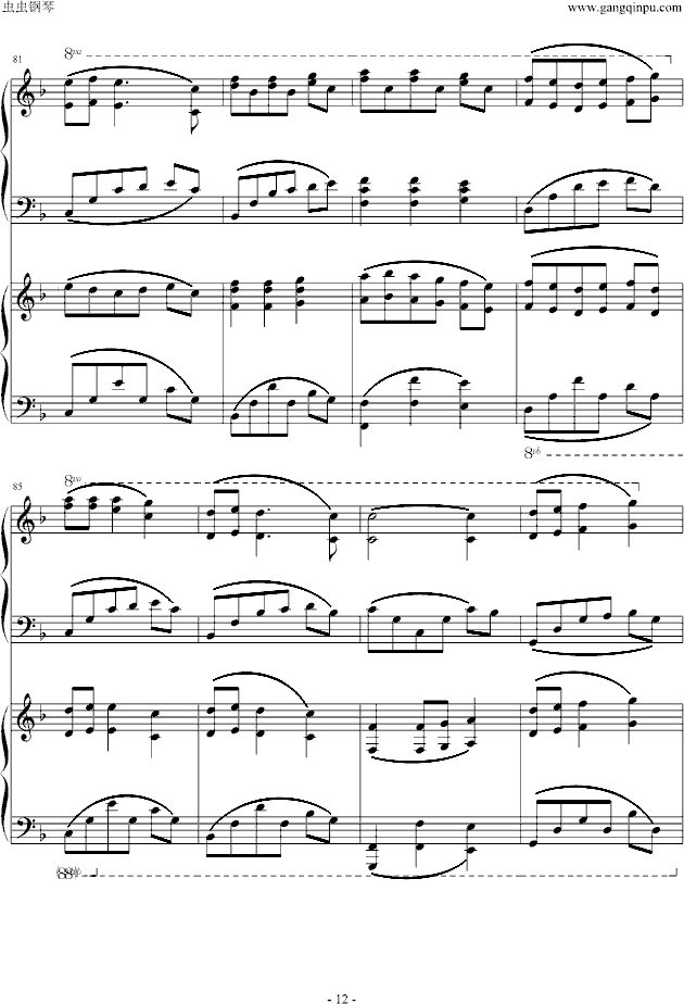 潘多拉之心插曲-双钢琴版-钢琴谱(钢琴曲)-动漫影视12
