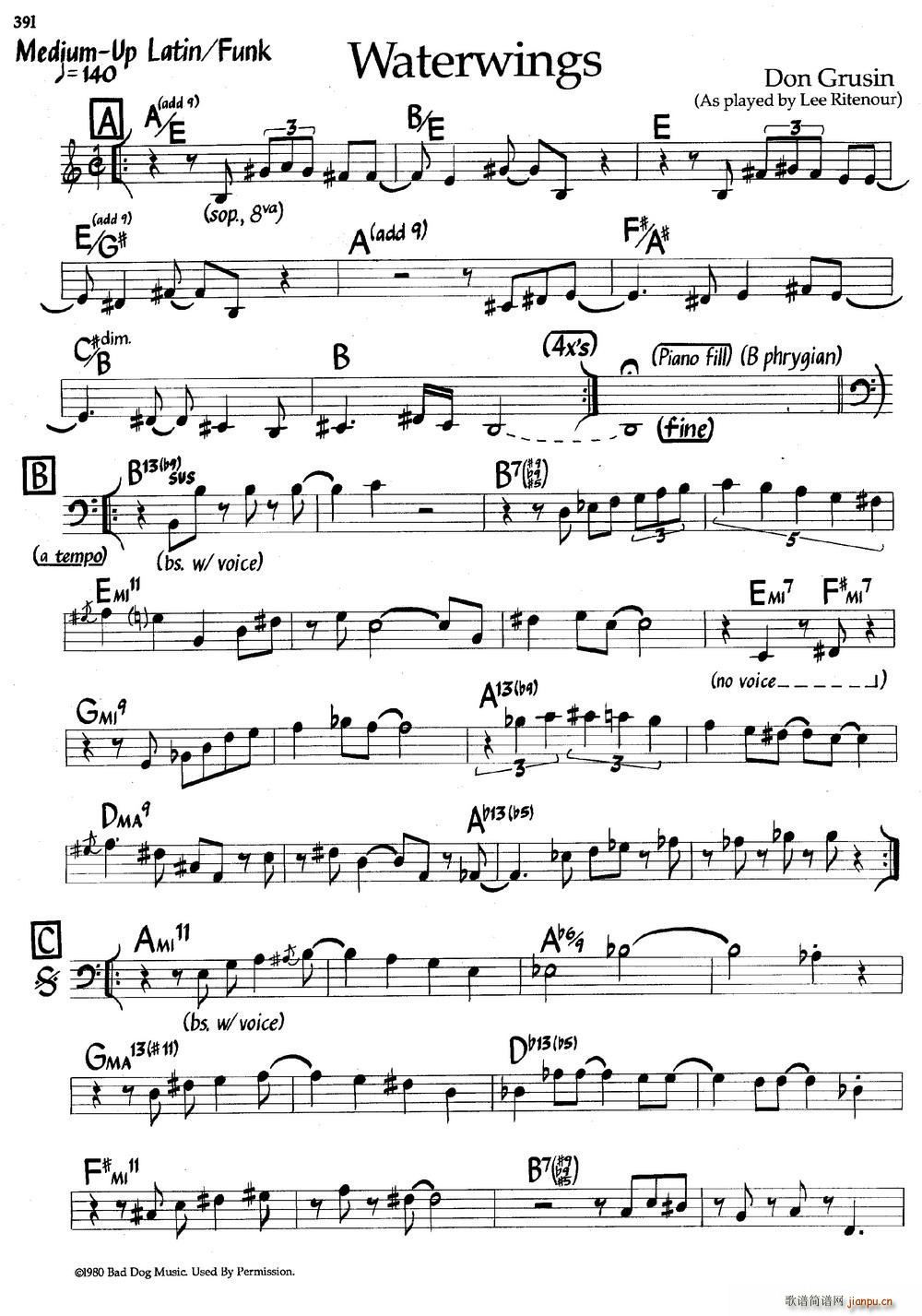 WaterWings（爵士钢琴曲）1