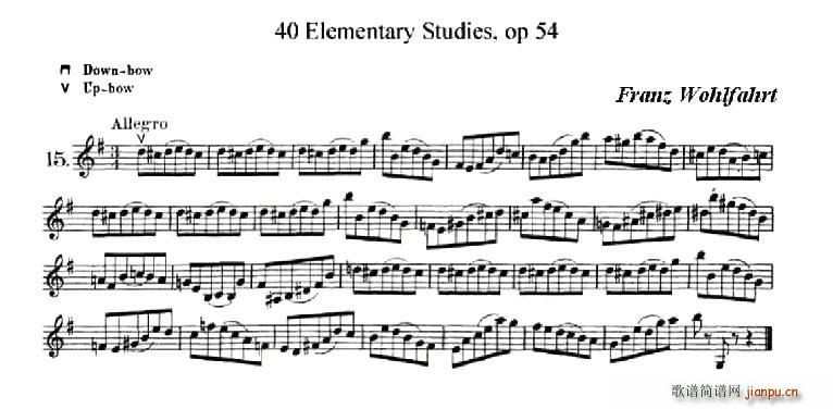 40首小提琴初级技巧练习曲之151