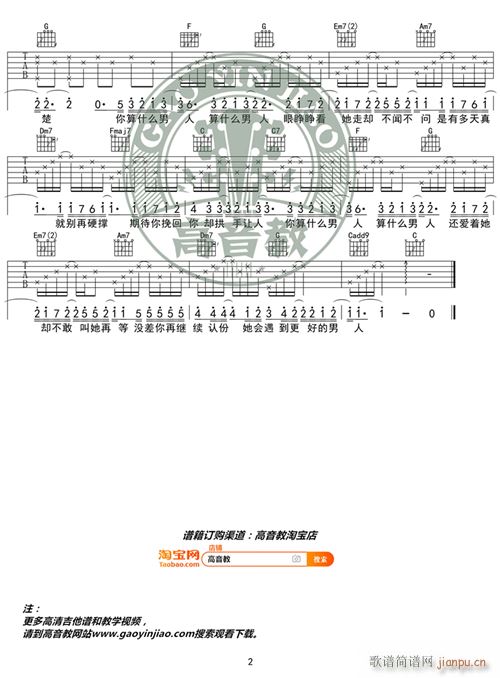 《算什么男人》 C调精华版 周杰伦 编配 猴哥吉他教学2