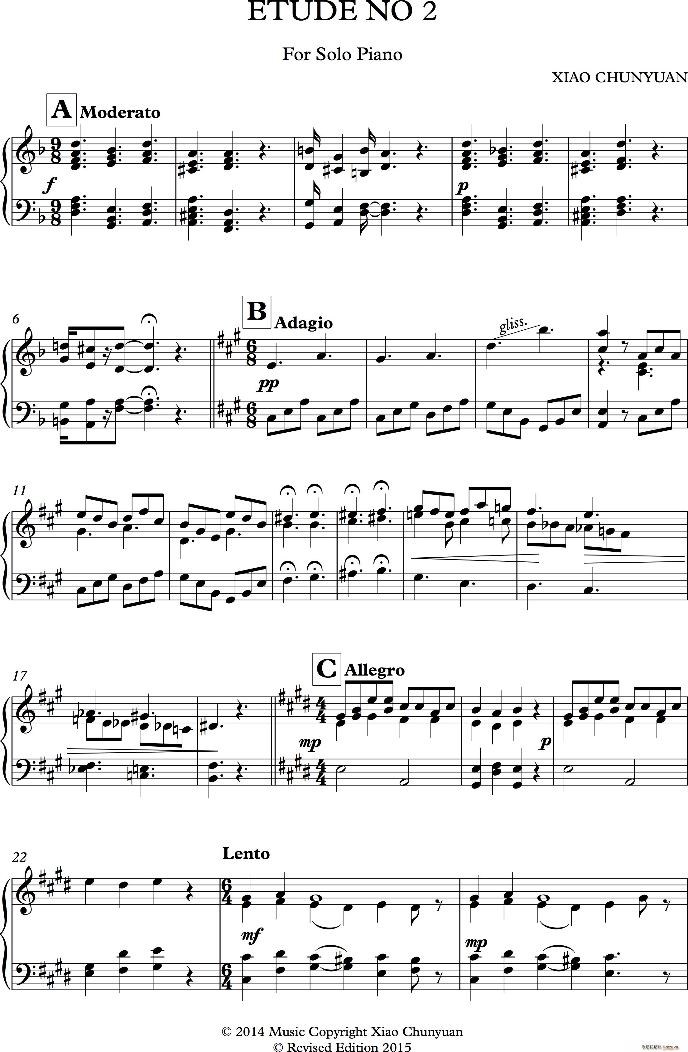Etude No 2(钢琴练习曲)1