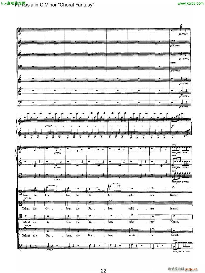 Beethoven op 80 Choral Fantasy 二7