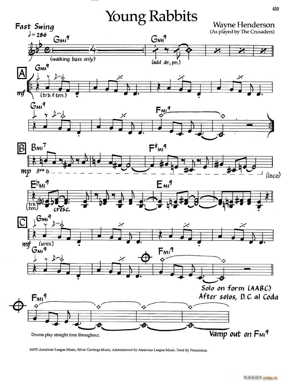 Young Rabbits(爵士钢琴曲)1