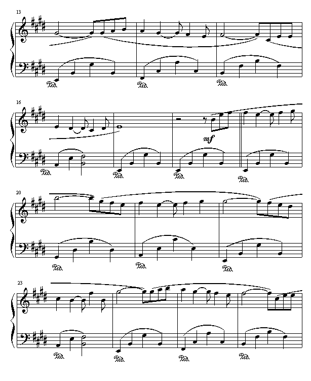 痛苦的心-钢琴谱(钢琴曲)-克莱德曼2