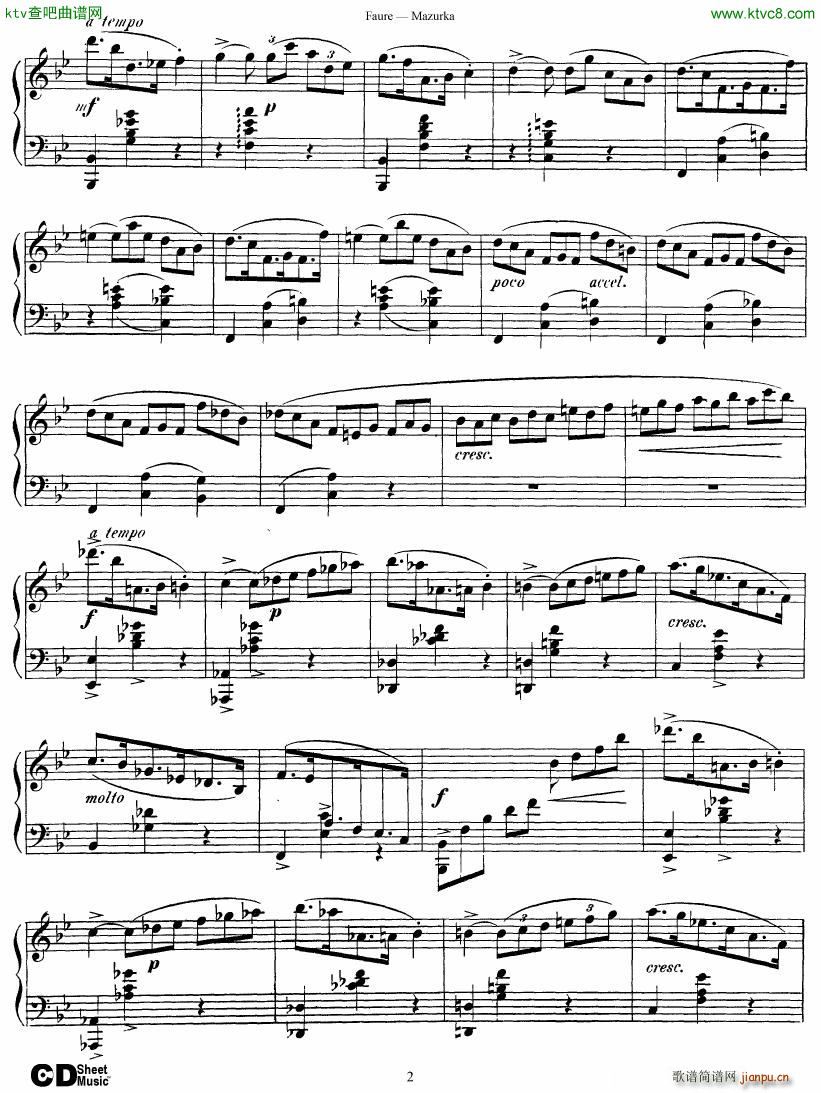 Faure Mazurka Op 322