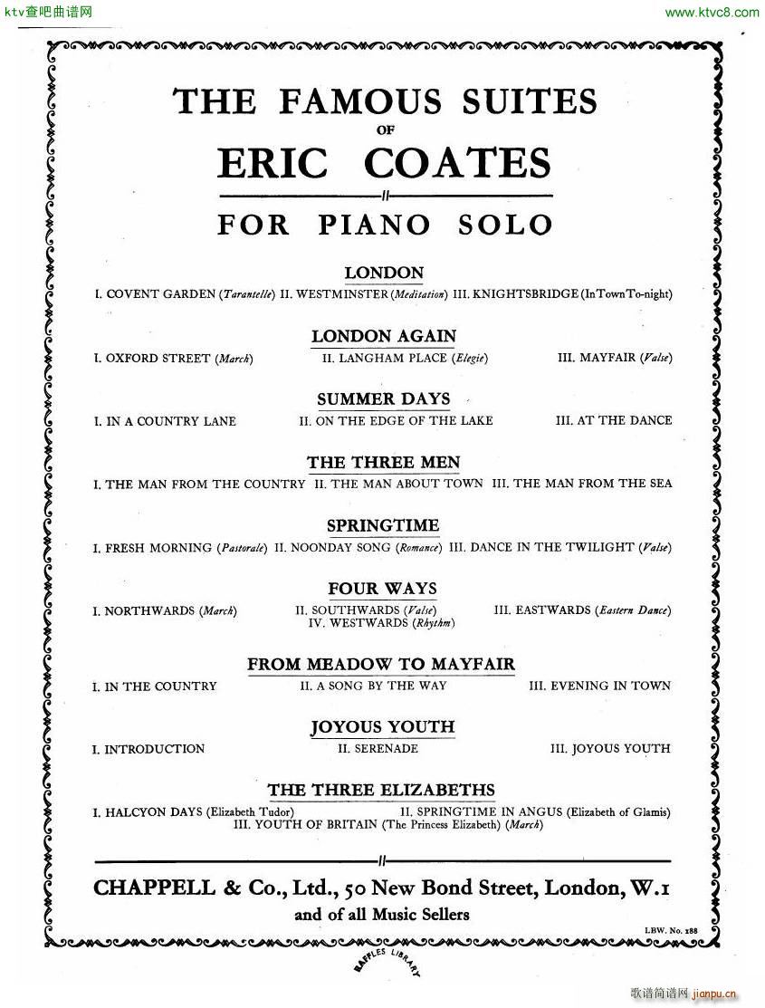 Coates The Three Elizabeths Piano Suite26
