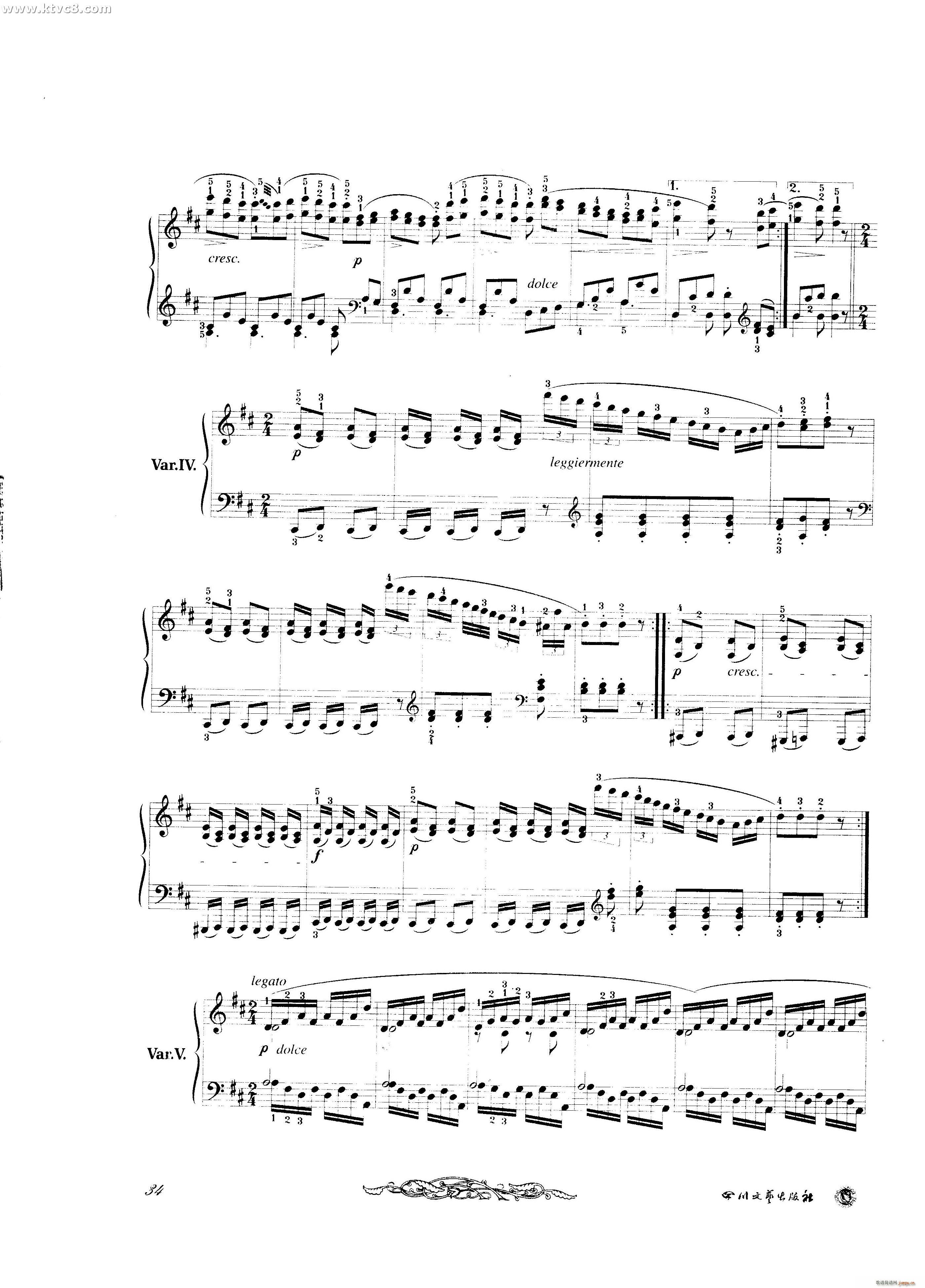 贝多芬钢琴变奏曲集三3