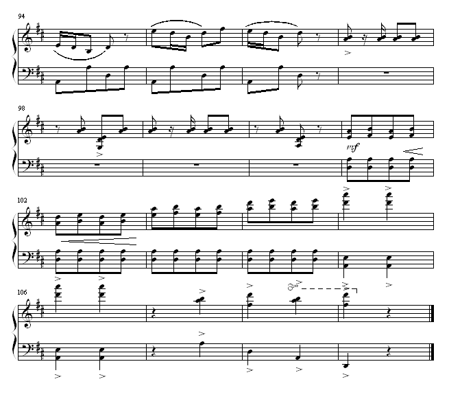 庆翻身-钢琴谱(钢琴曲)-中国名曲5