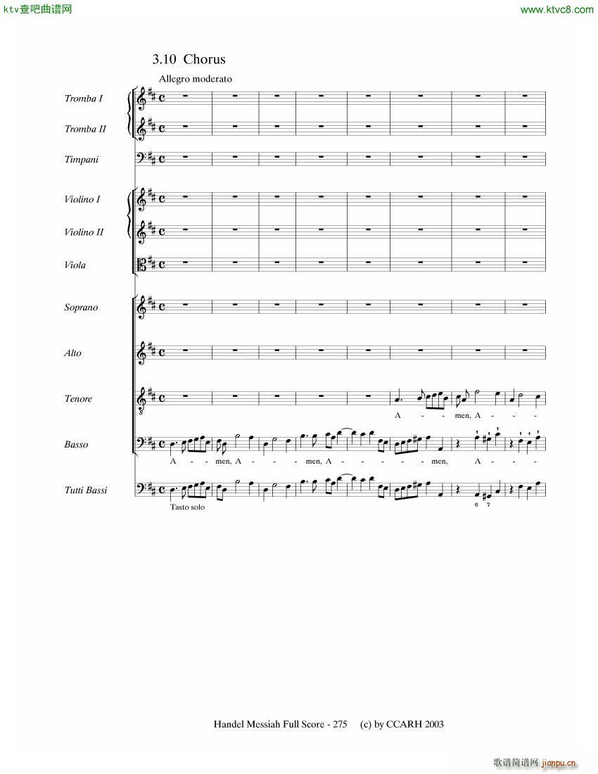 G F Handel Messiah Open Score 七30