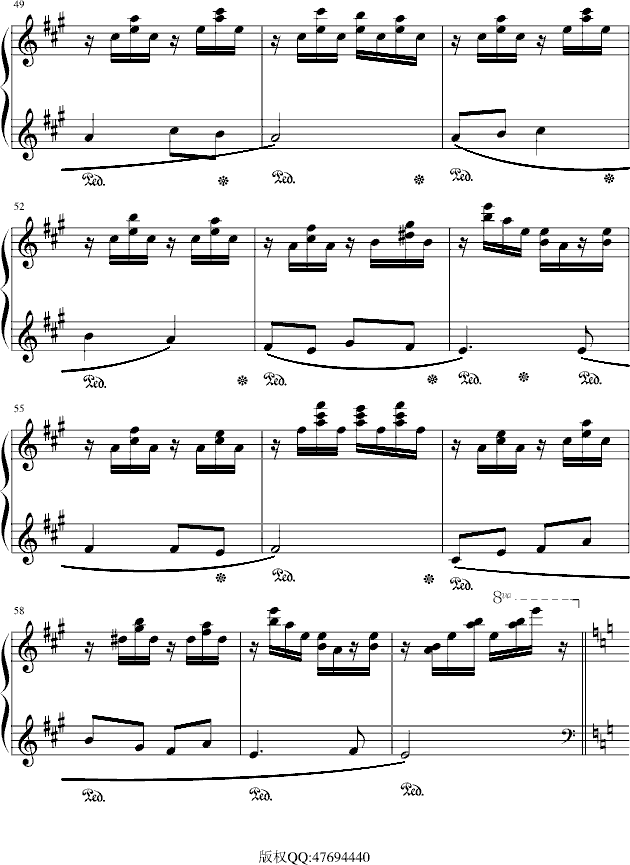谷粒飞舞-钢琴谱(钢琴曲)-中国名曲5