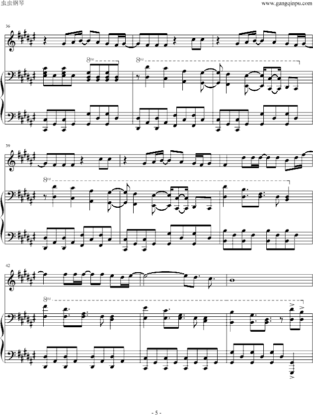 Into The Fire-Thirteen Senses（伴奏）-钢琴谱(钢琴曲)-Thirteen Senses5