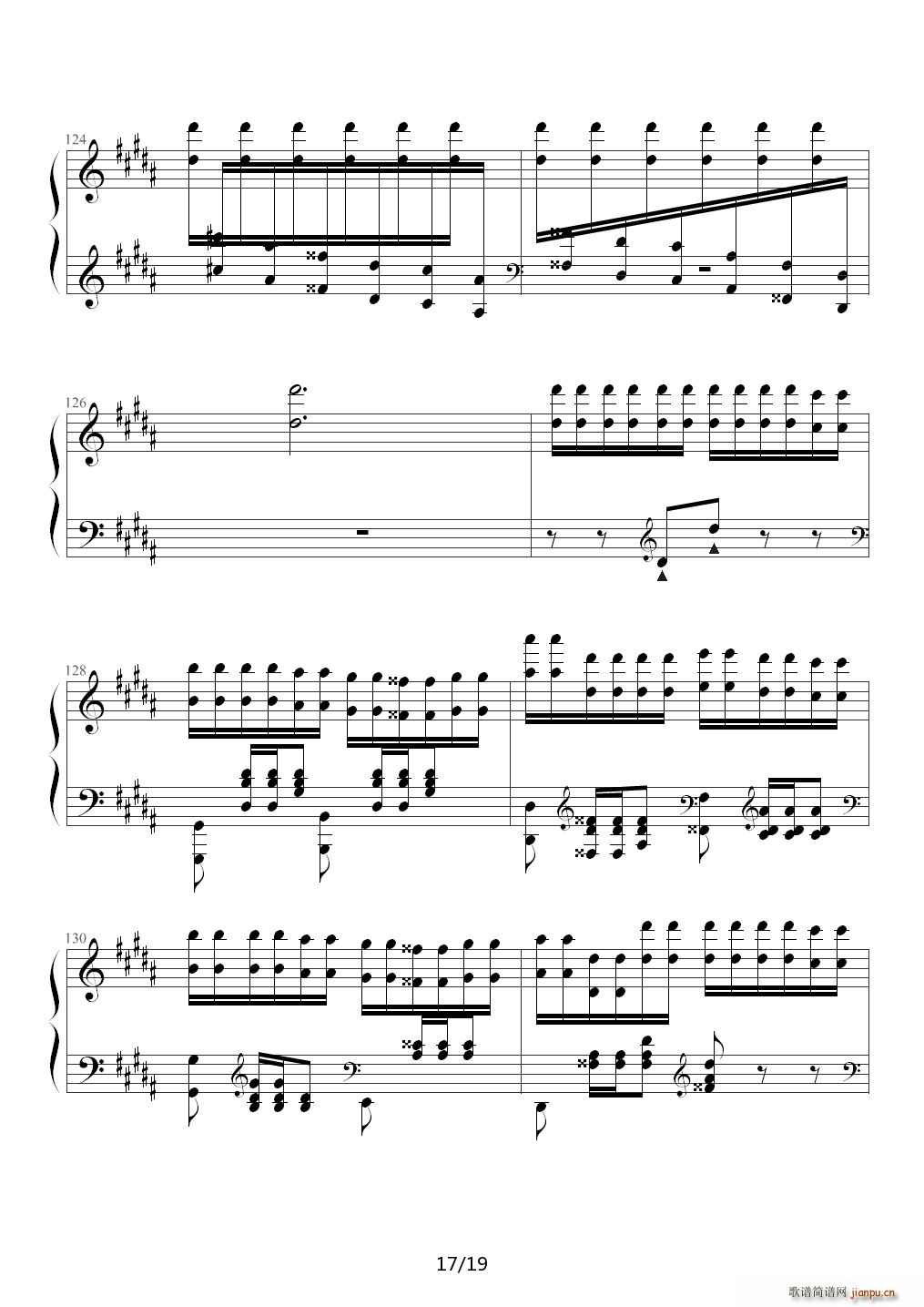 钟（帕格尼尼大练习曲III）李斯特 B调17