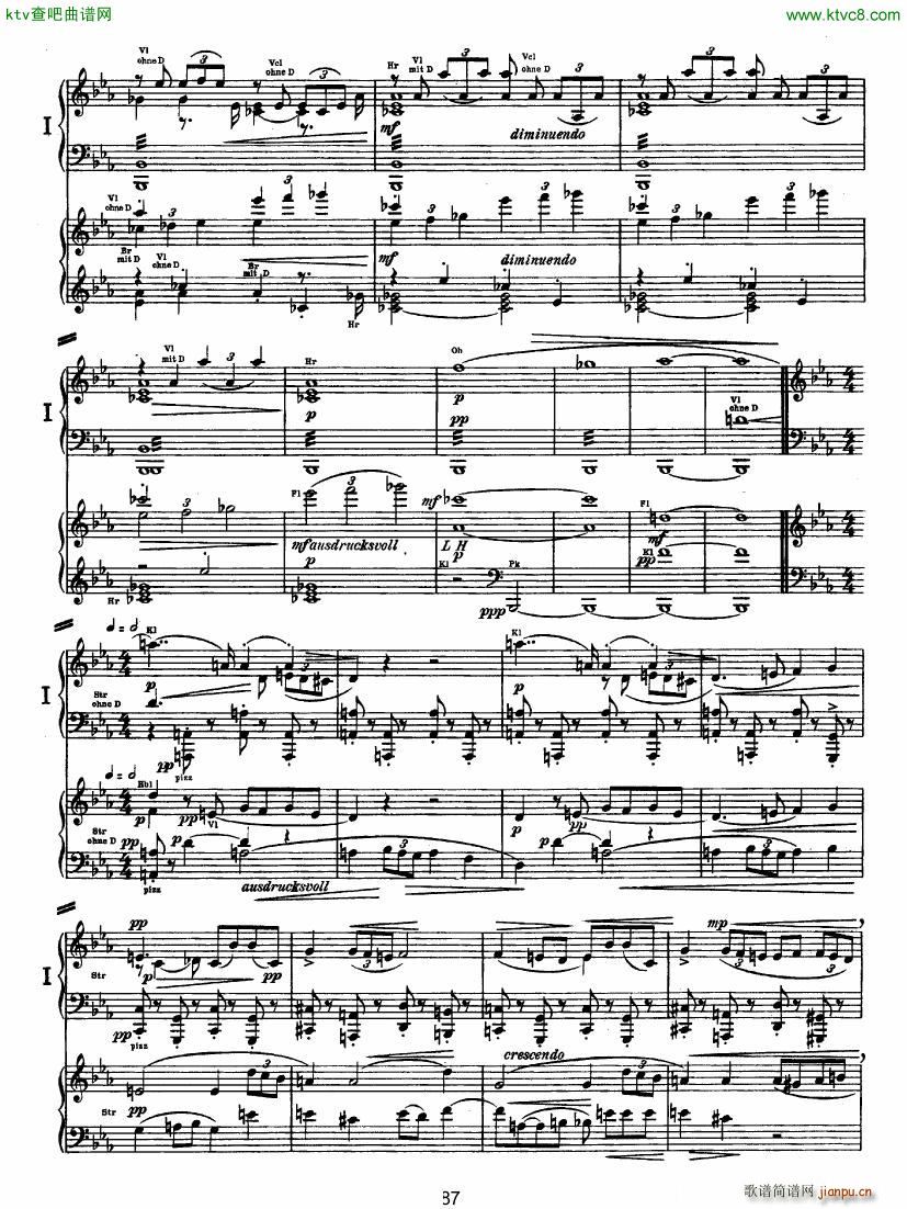 Bruckner Symphony No 4 4 hands arr 二36