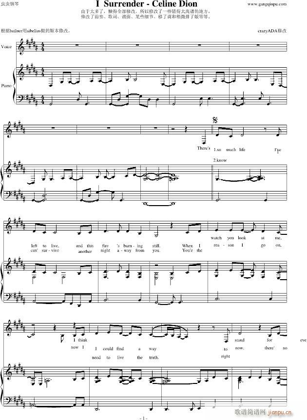 I Surrender - （没离开过 - 林志炫）_席琳 狄翁 Celine Dion1