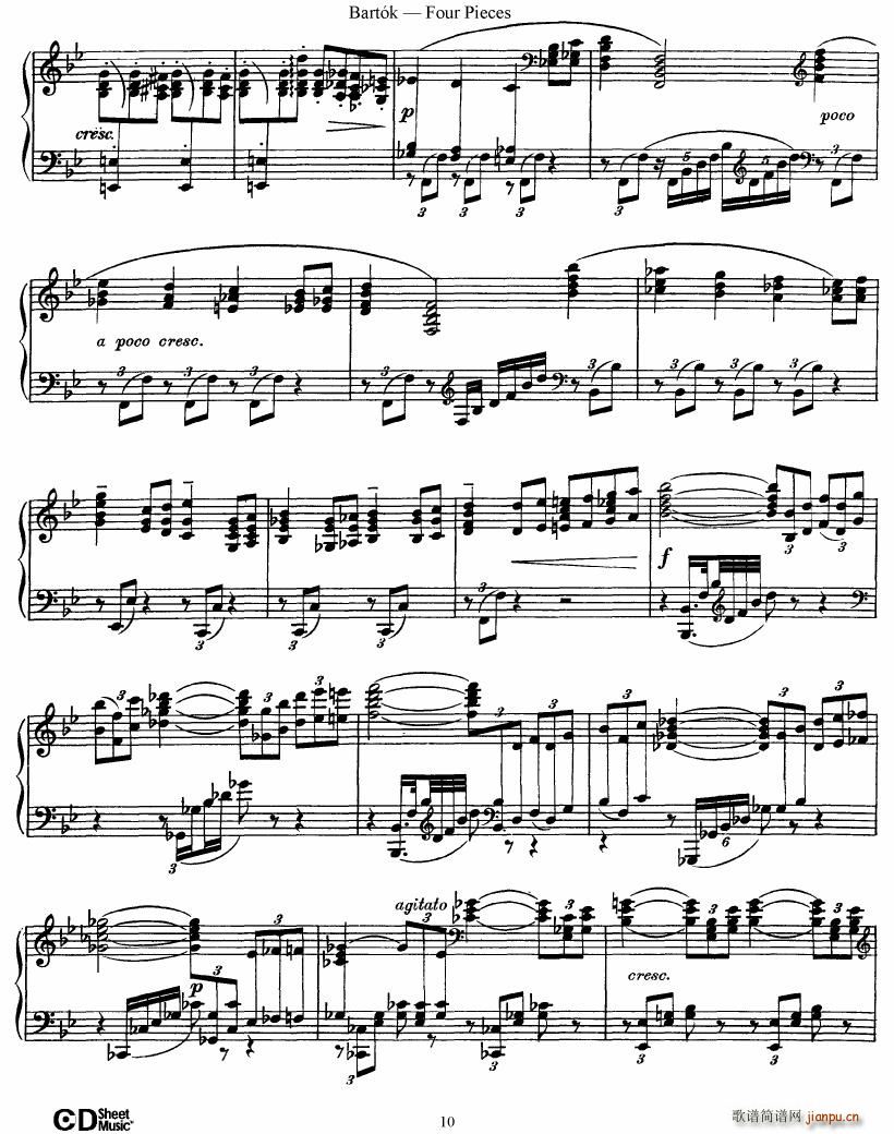 Bartok DD 71 Four Piano Pieces10