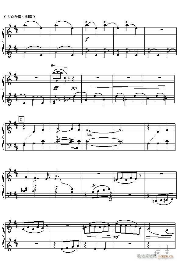 (俄)柴可夫斯基芭蕾舞剧《胡桃夹子》选曲 花之圆舞曲（四手联弹之一）8