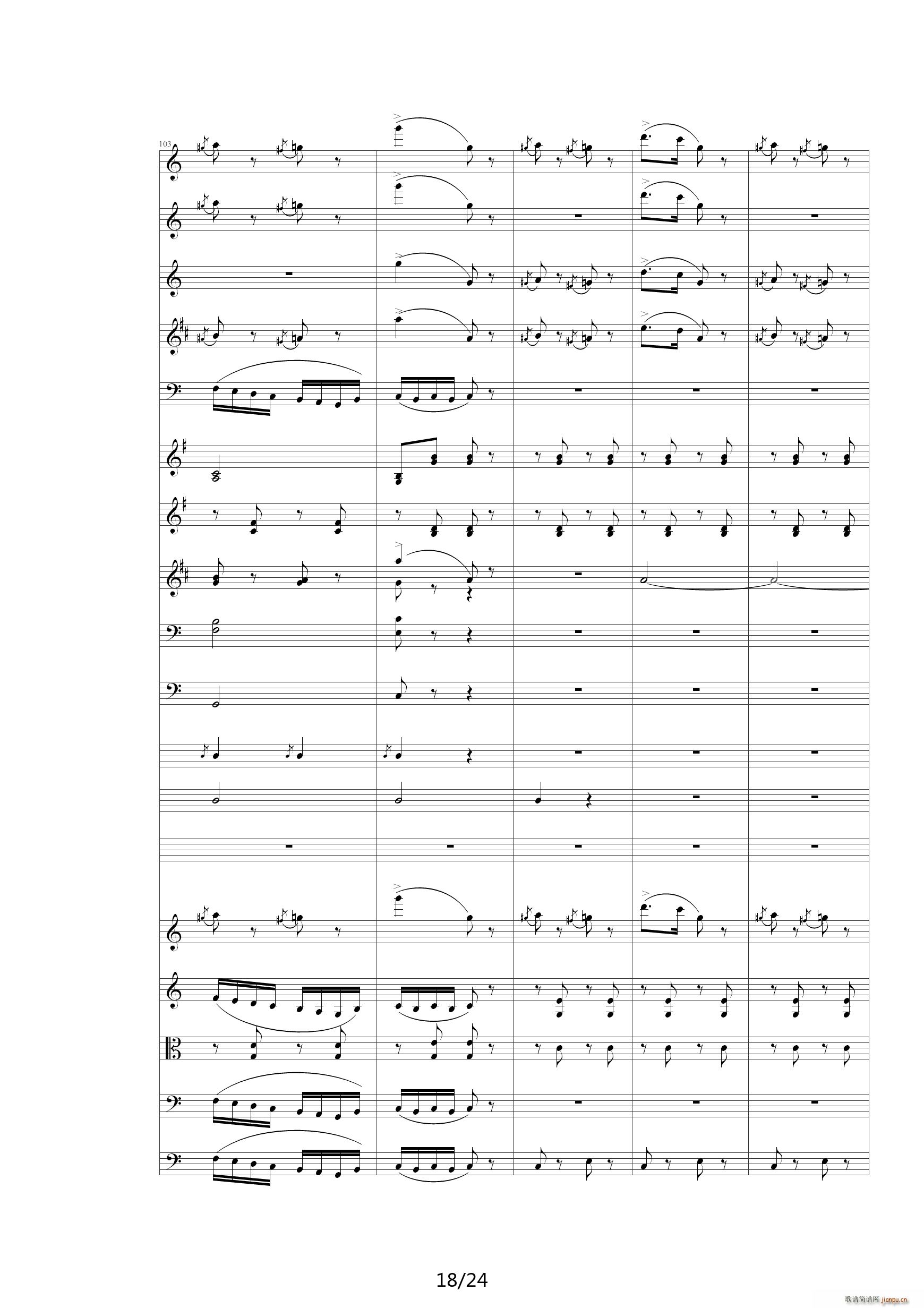 雷鸣电闪波尔卡(管弦乐总谱 分谱)(00雷鸣电闪波尔卡-Orchestra)18