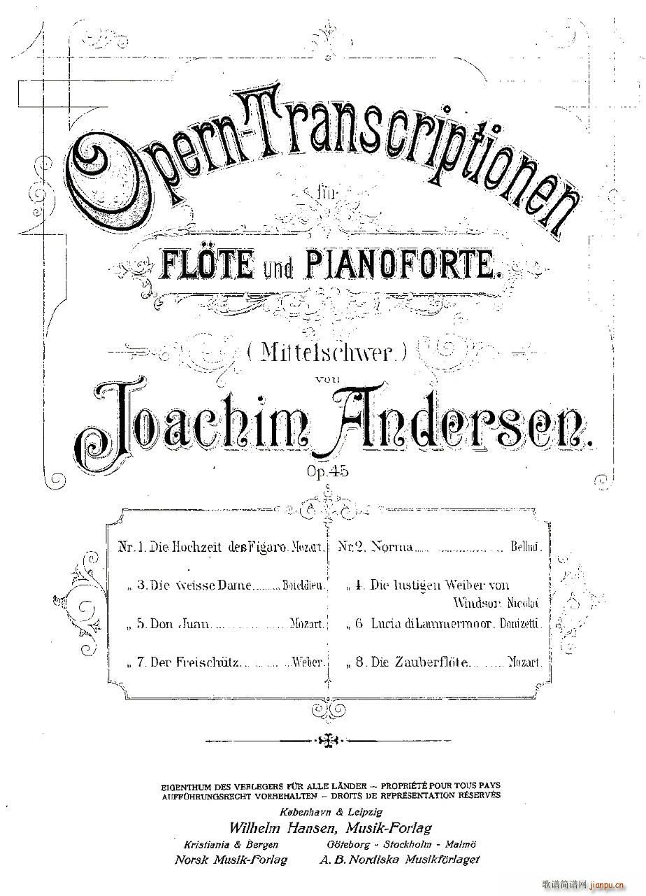 Opern-Transcriptionen.Op.45-2（长笛+钢琴伴奏）1
