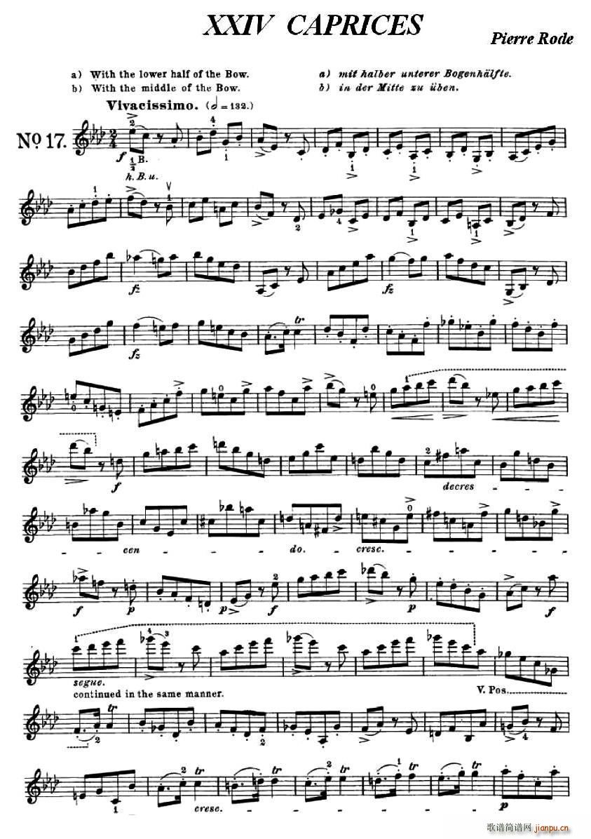 24首小提琴练习曲之171