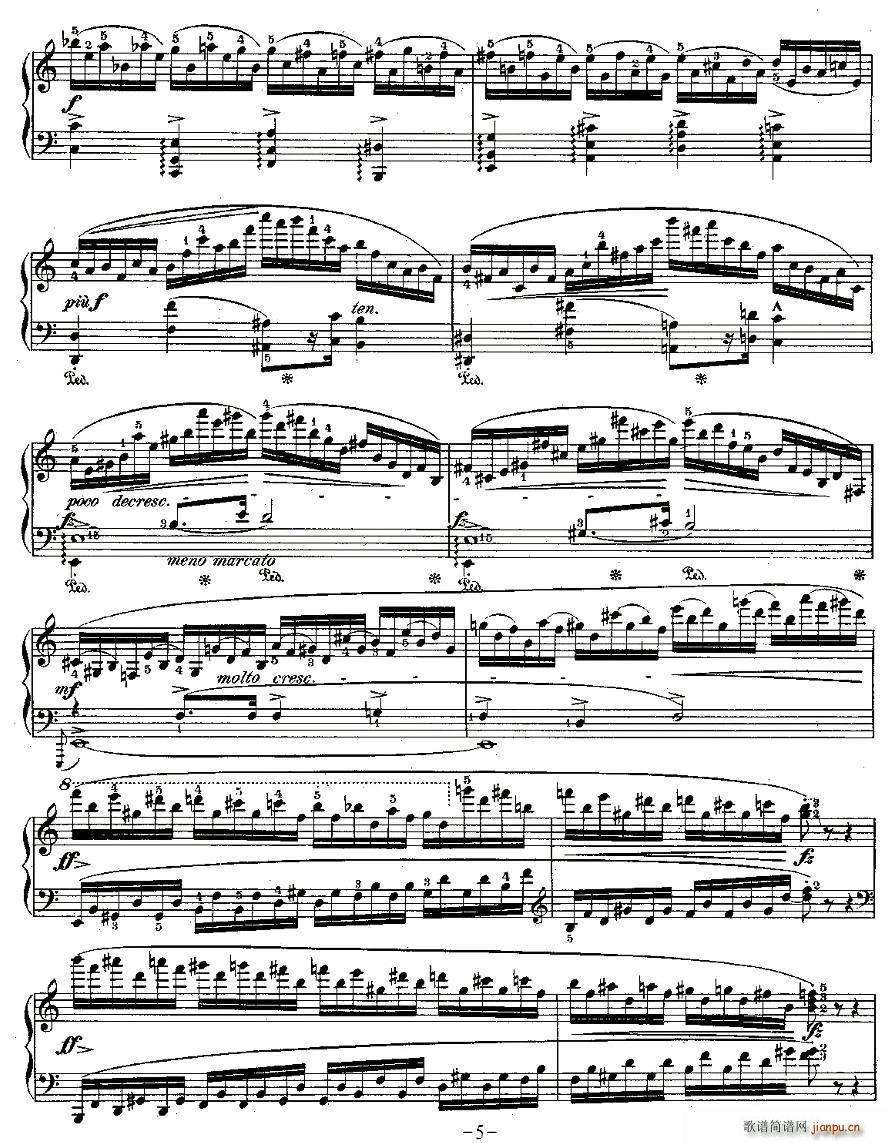 肖邦钢琴练习曲，Op.25之十一5
