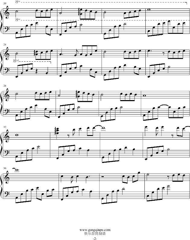 夜的钢琴曲(四)-钢琴谱(钢琴曲)-石进2