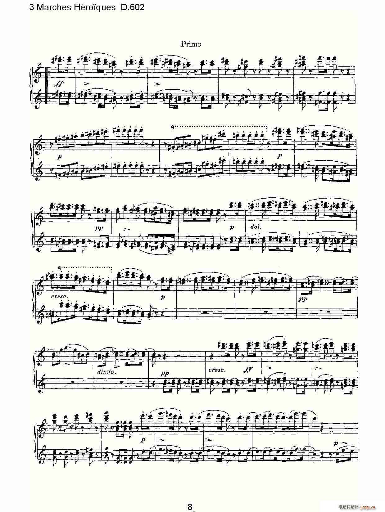 3 Marches Héro?ques D 602 3 进行曲Héro?ques D 602_弗朗兹 舒柏特8
