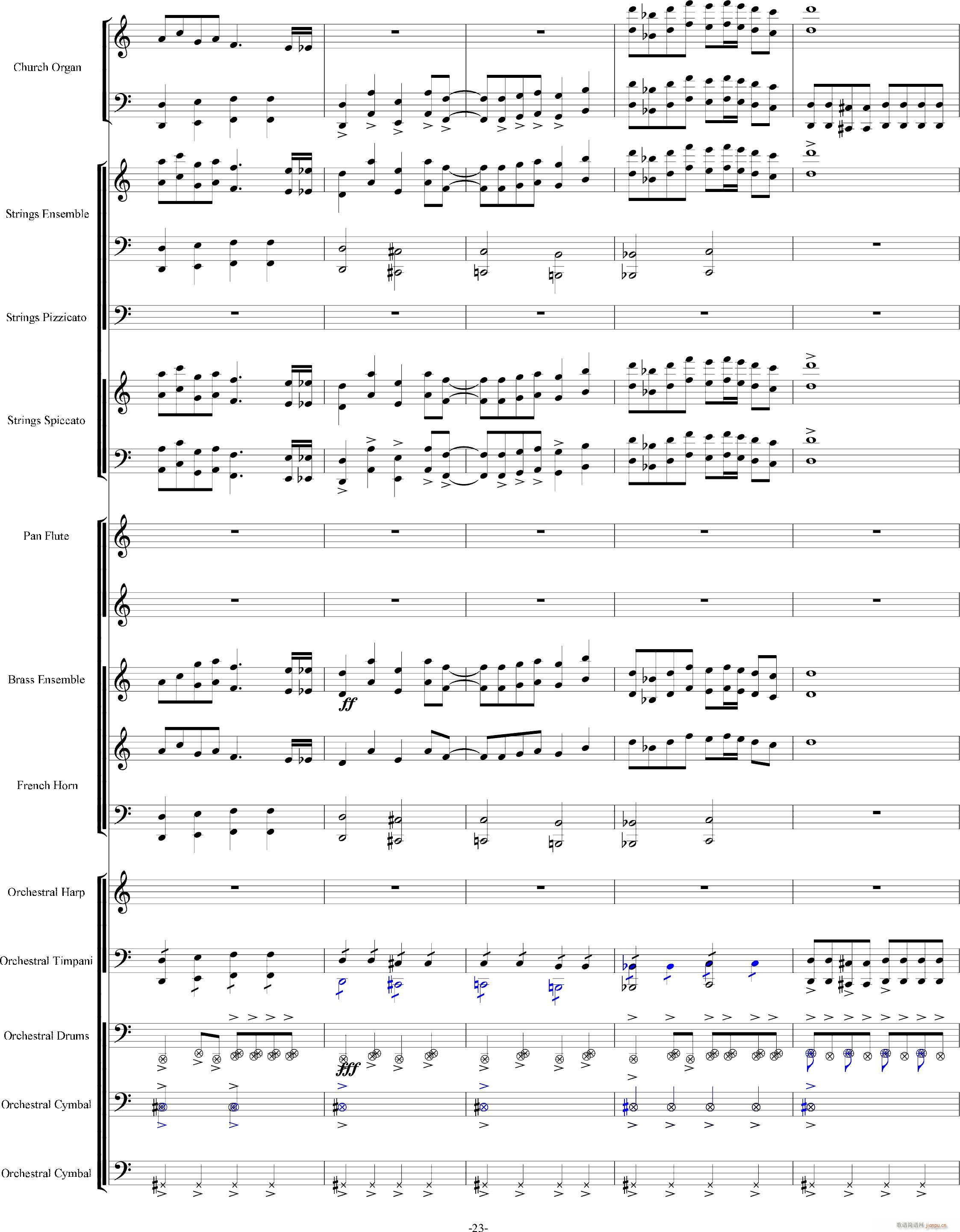 当管弦乐队遇上疯狂爵士鼓手-震撼总谱23