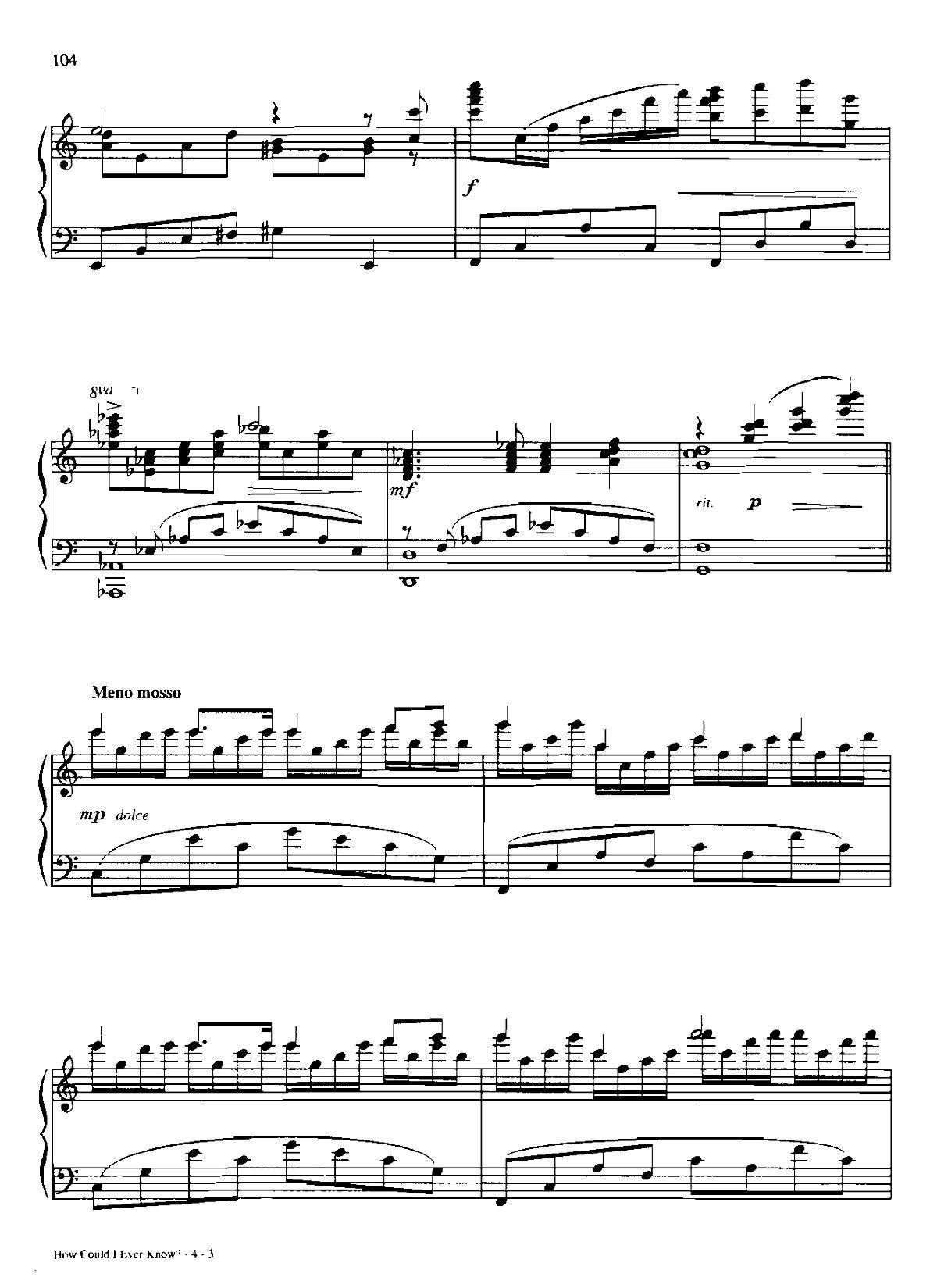 HOW COULD I EVER KNOW(Dan Coates 流行情调 集)3