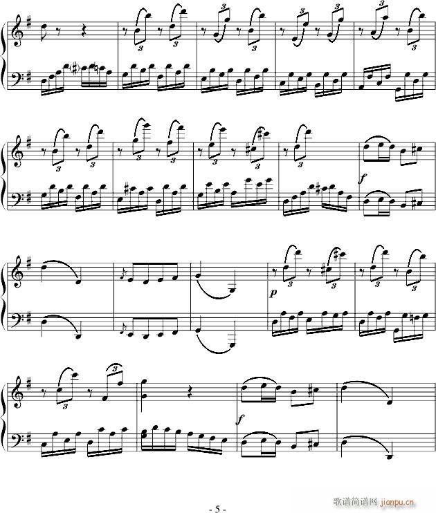 贝多芬第二十五钢琴奏鸣曲_贝多芬-beethoven5