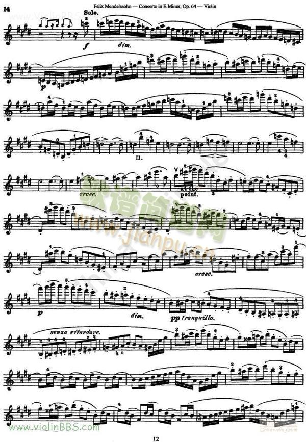门德尔松《Concerto in E Minor》Op.64（II）5