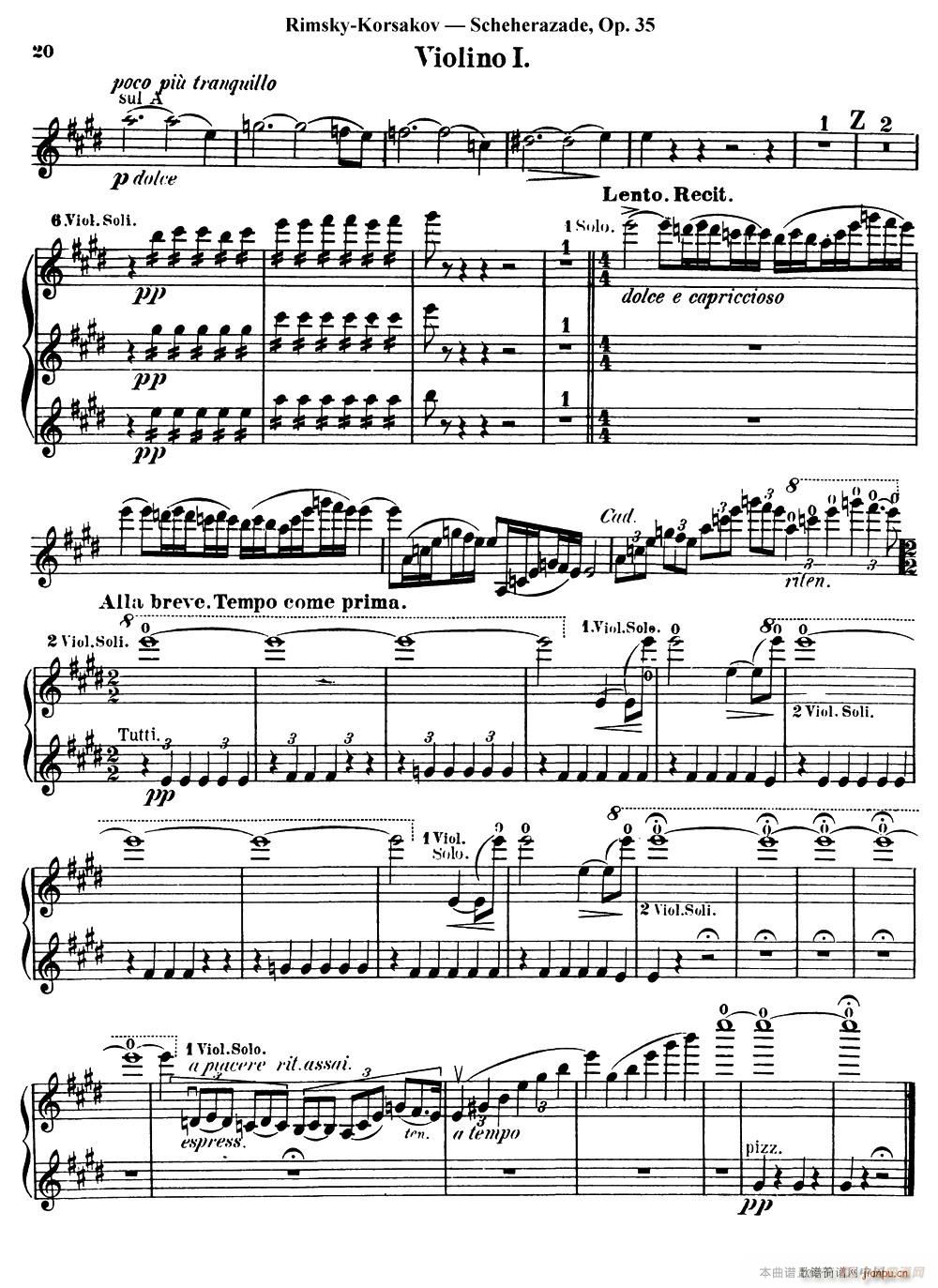 Scheherazade（Ⅳ）Op 35（第一小提琴）7