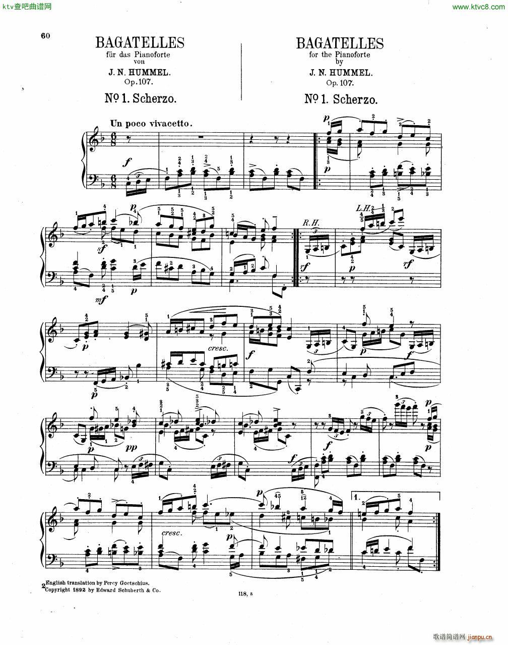 Hummel Bagatelles Op 1071