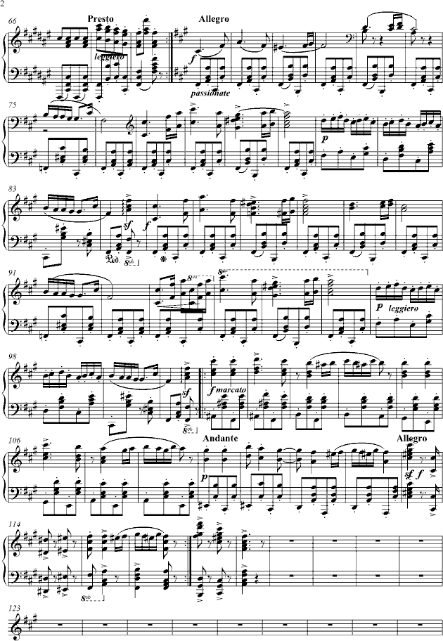 匈牙利舞曲第五号钢琴独奏版-钢琴谱(钢琴曲)-勃拉姆斯-Brahms2