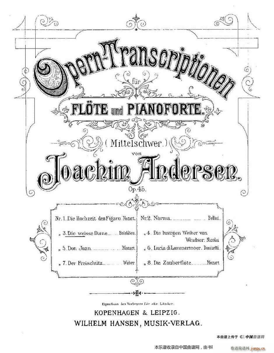 Opern-Transcriptionen Op 45-3（长笛 钢琴伴奏） 长笛谱1