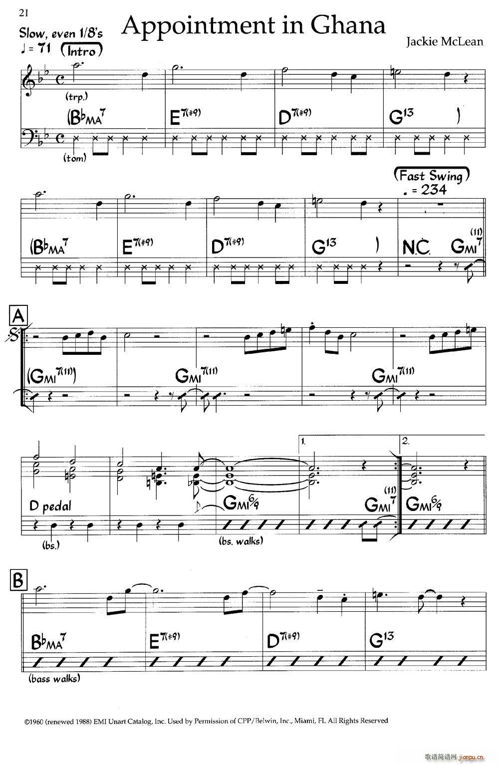 Appointment in Ghana（爵士钢琴曲）1