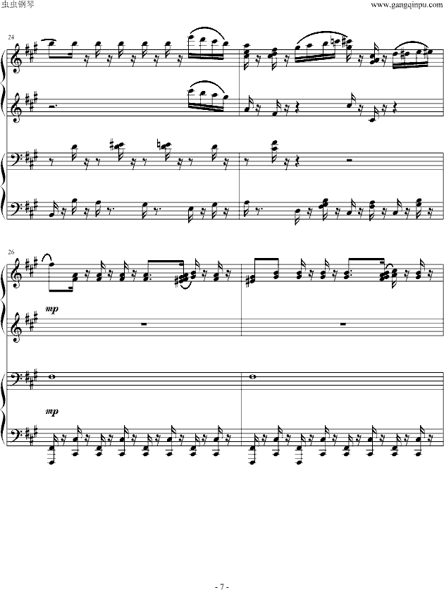 《四小天鹅》舞曲四手联弹-钢琴谱(钢琴曲)-柴科夫斯基-Peter Ilyich Tchaikovsky7
