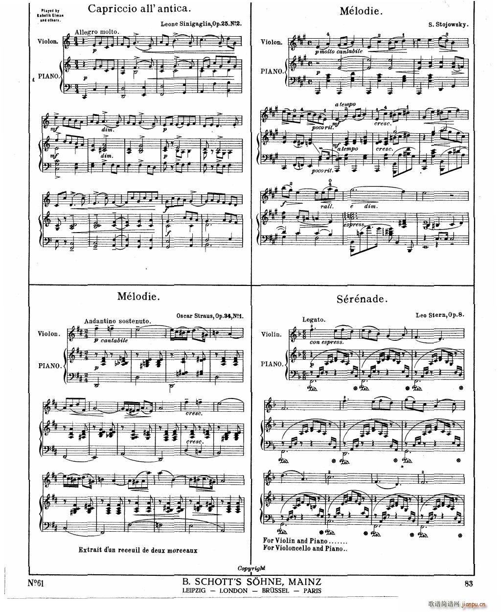 Bowen Humoresque for violin and piano16