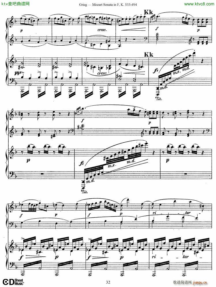 Grieg Sonata K 533 Mozart 2nd Piano Grieg32