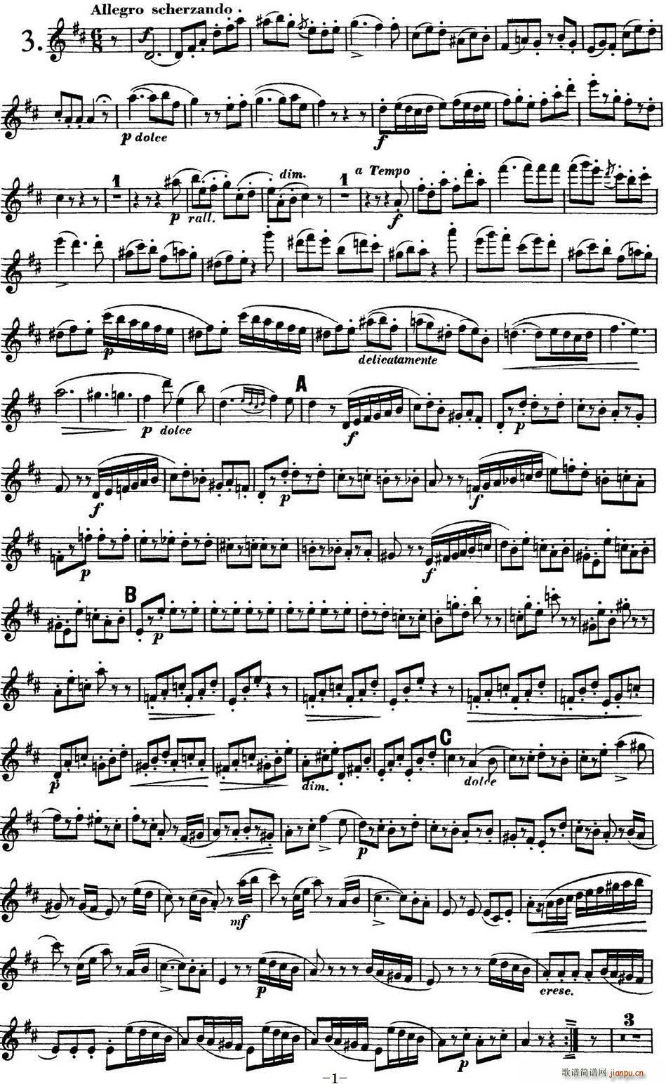 库劳长笛二重奏大练习曲Op 39――Flute 2(No 3)1