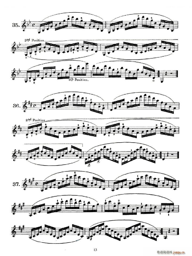 School of Mechanism Op 74（小提琴技巧 作品 74）13