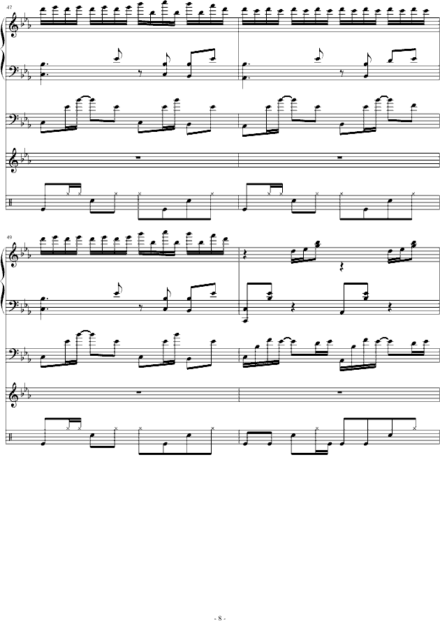 停留-钢琴谱(钢琴曲)-冬天的哈密瓜8