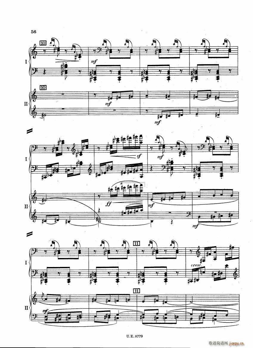 Bartok SZ 83 Piano Concerto 1 2p reduct 二13