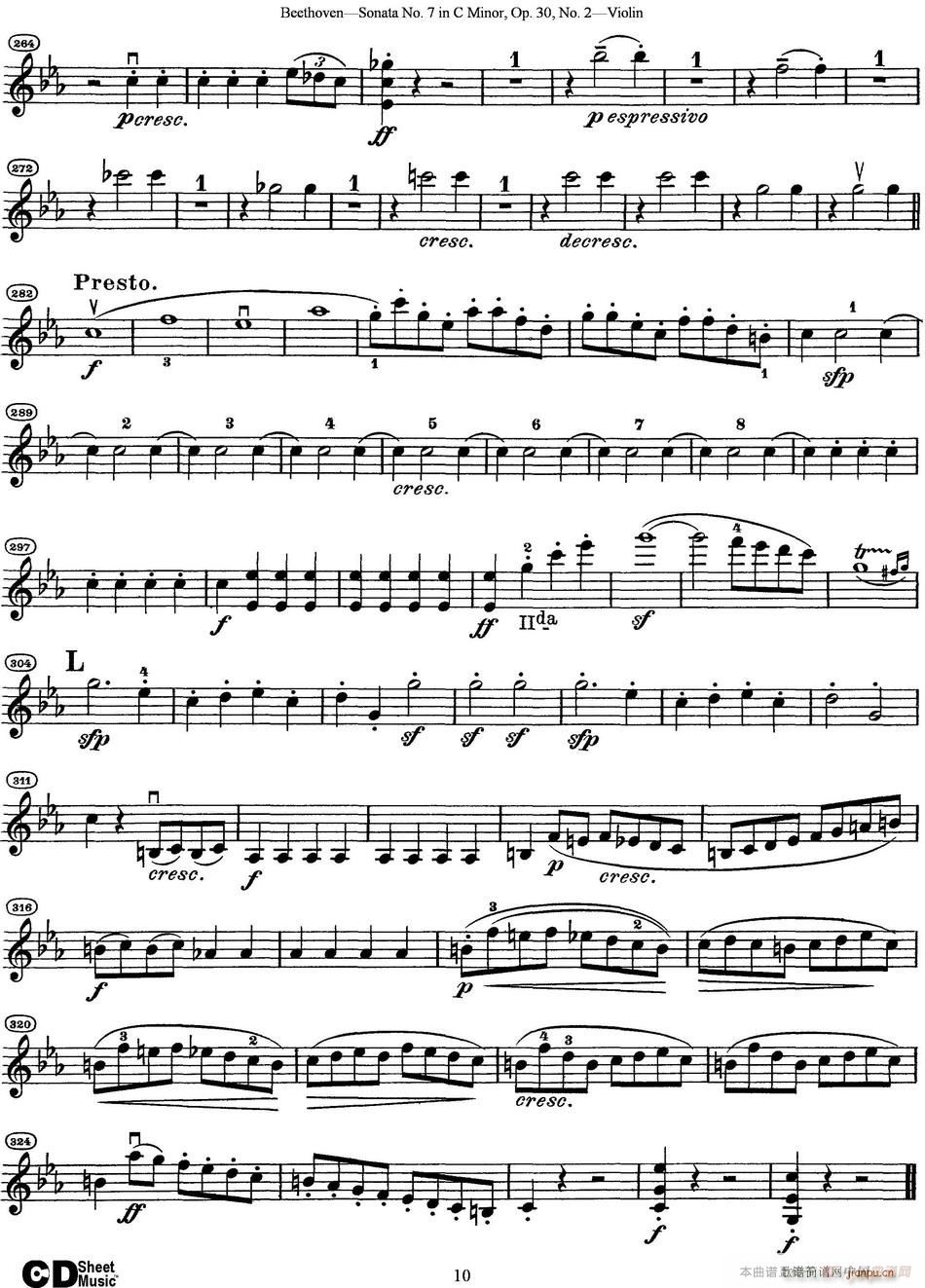 Violin Sonata No 7 in C Minor Op 30 No 210