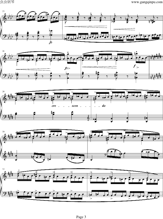 肖邦练习曲op10.4-钢琴谱(钢琴曲)-肖邦-chopin3