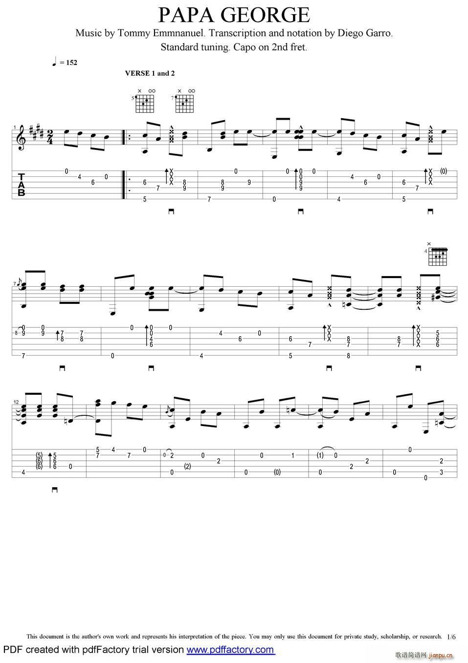 tommy emmanuel papa george（指弹吉他）1