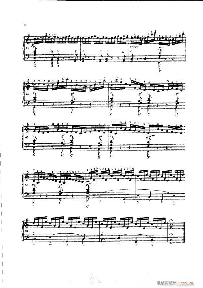 车尔尼手风琴练习曲集 Ⅲ36