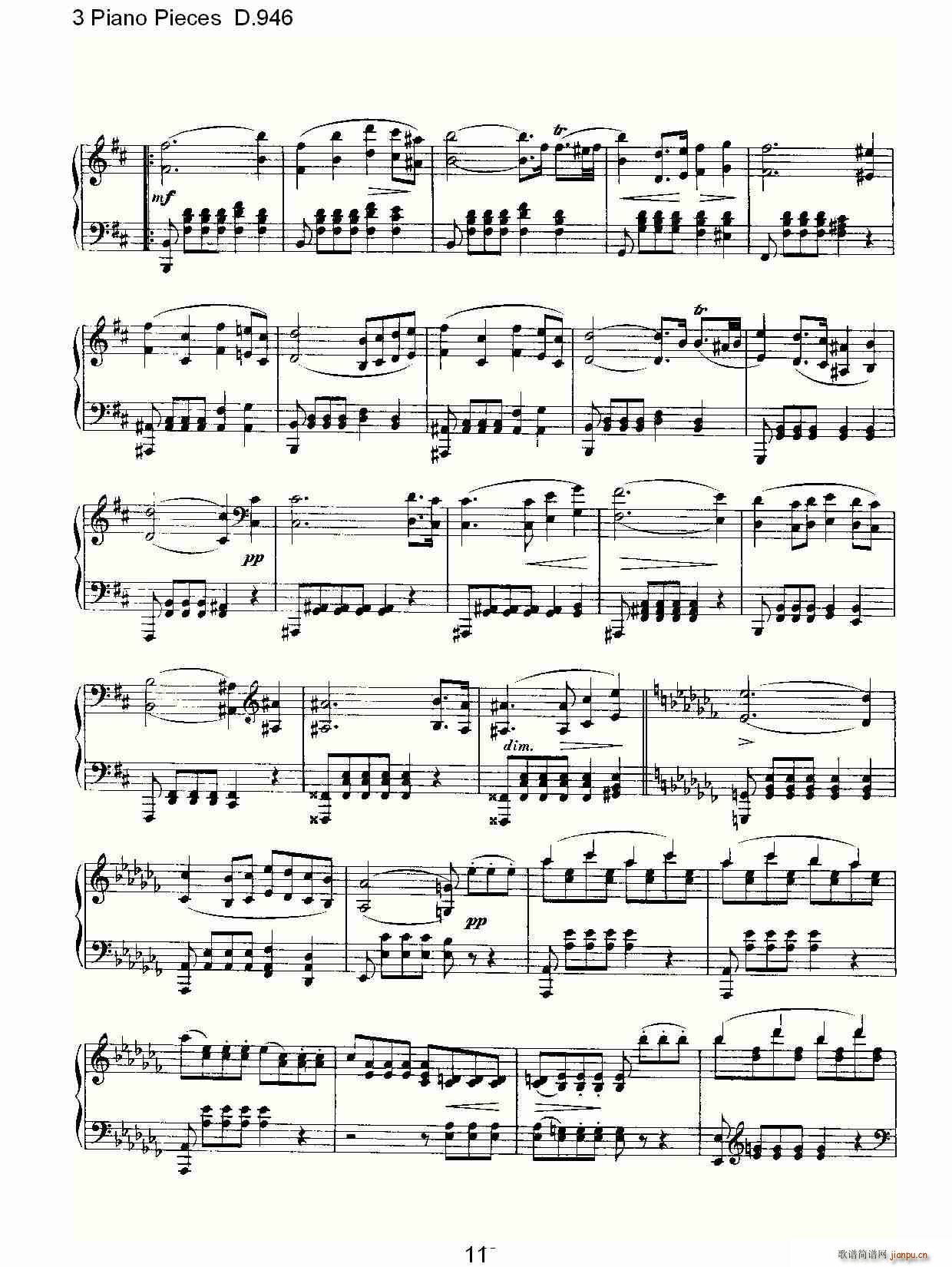 3 Piano Pieces D.946（钢琴三联奏D.946）11